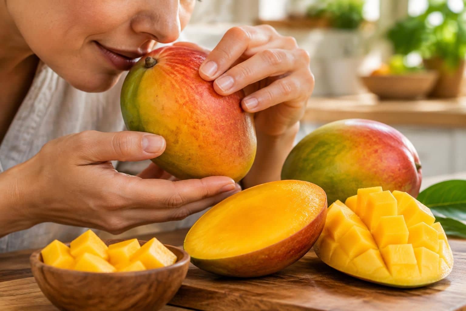 découvrez comment reconnaître une mangue mûre grâce à sa couleur, sa texture et son parfum, et choisissez le fruit parfait en quelques gestes simples.